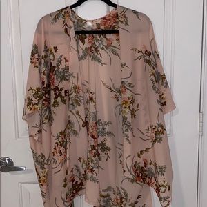Pink floral cover up